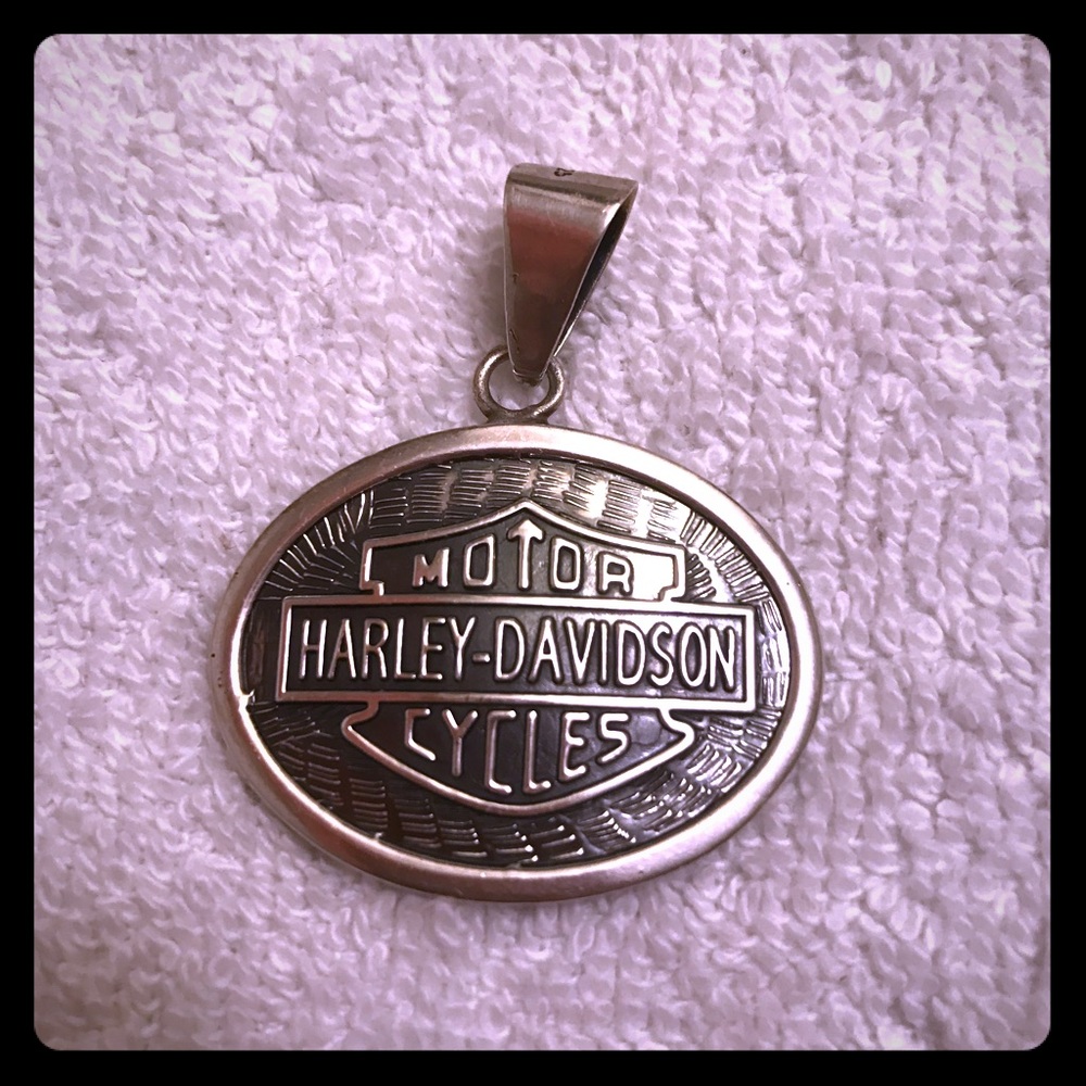 Vintage  Harley Davidson Sterling silver pendant
